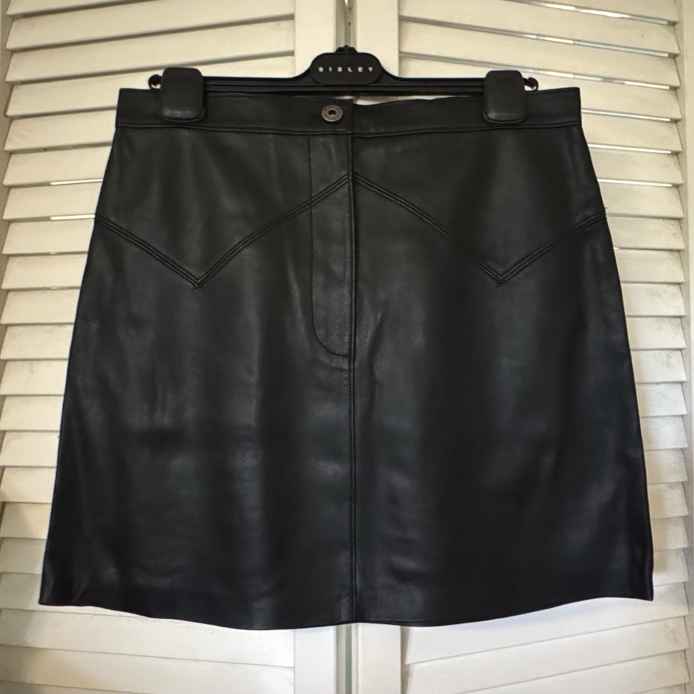 BB Dakota Black Faux Leather Mini Skirt